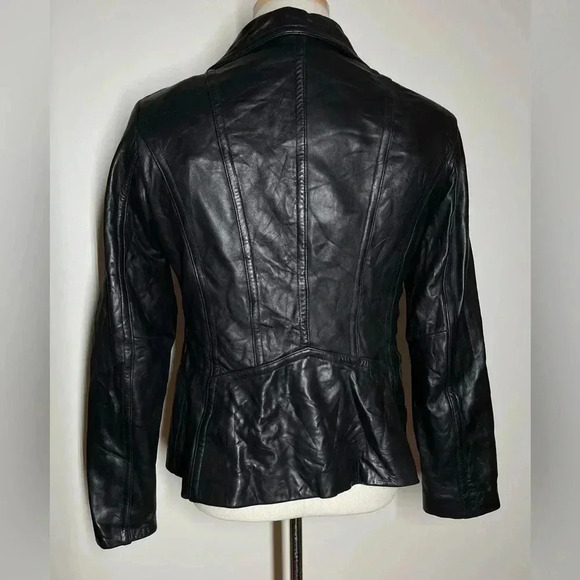 DKNY | Genuine Leather Biker Jacket | Rocker 🎸 | Women’s L - Picture 3 of 6